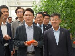 김민석 국무총리, 김제 백구 스마트팜 혁신밸리 현장방문 기사 이미지